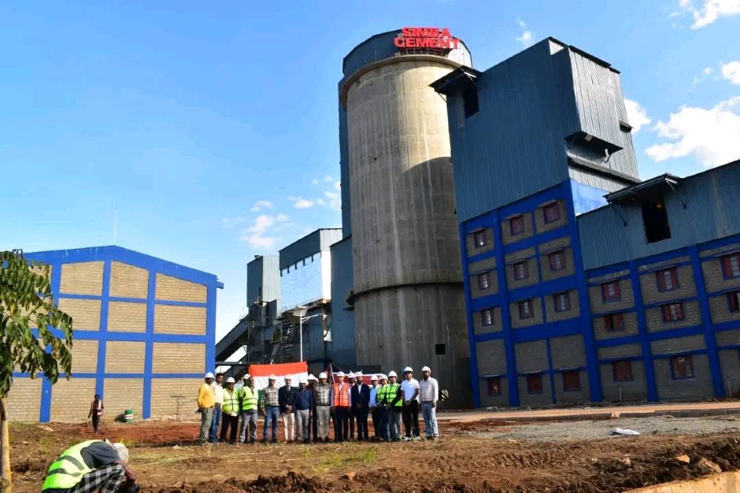 Team at Simba Cement silo commissioning